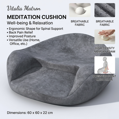 Vitalia Zen Cushion – Ergonomic Memory Foam Meditation Seat