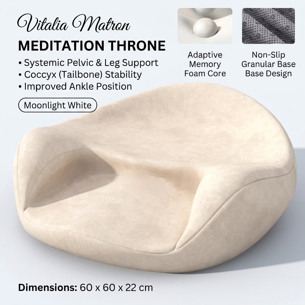 Vitalia Zen Cushion – Ergonomic Memory Foam Meditation Seat