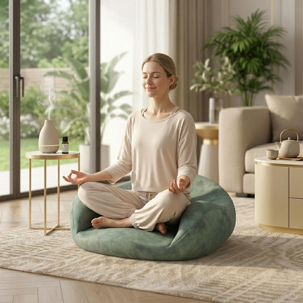 Vitalia Zen Cushion – Ergonomic Memory Foam Meditation Seat